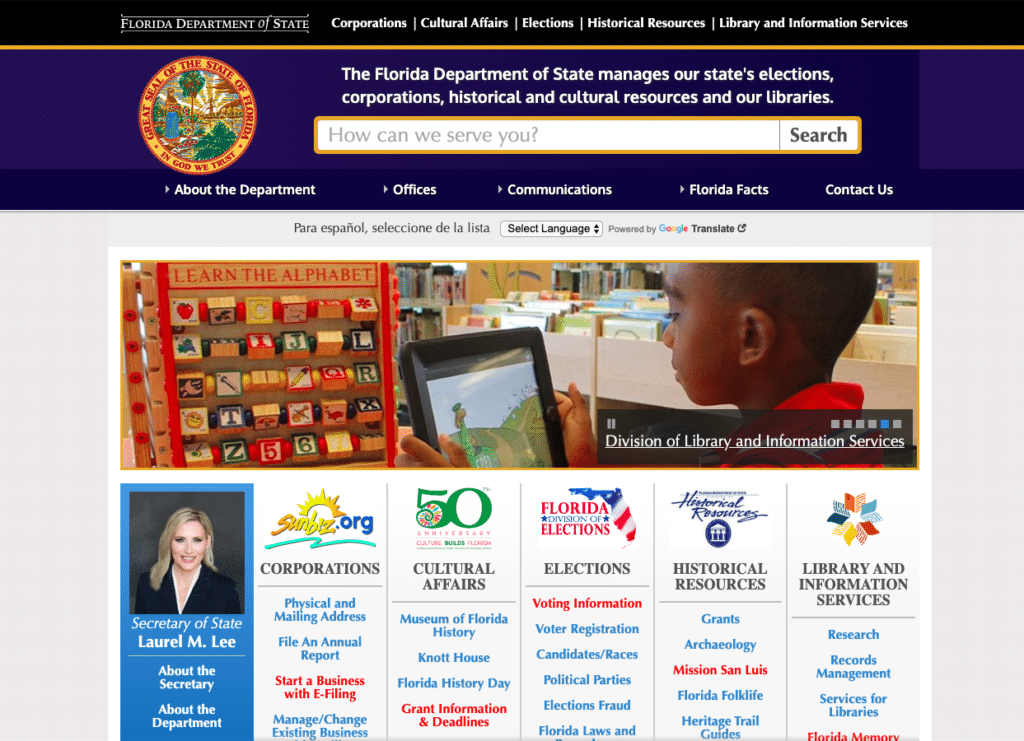 Florida department of state website