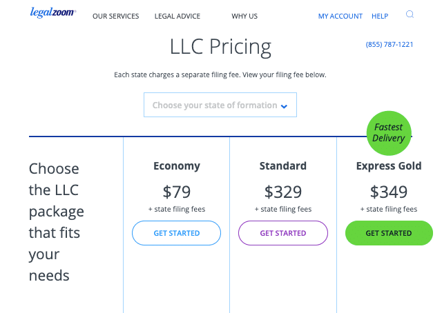 LegalZoom-LLC-Prices